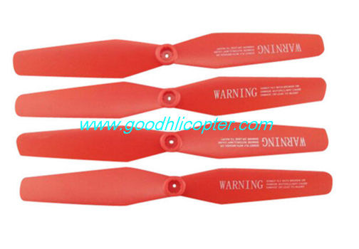 SYMA-X5HC-X5HW Quad Copter parts Main Blades propellers (red color) - Click Image to Close